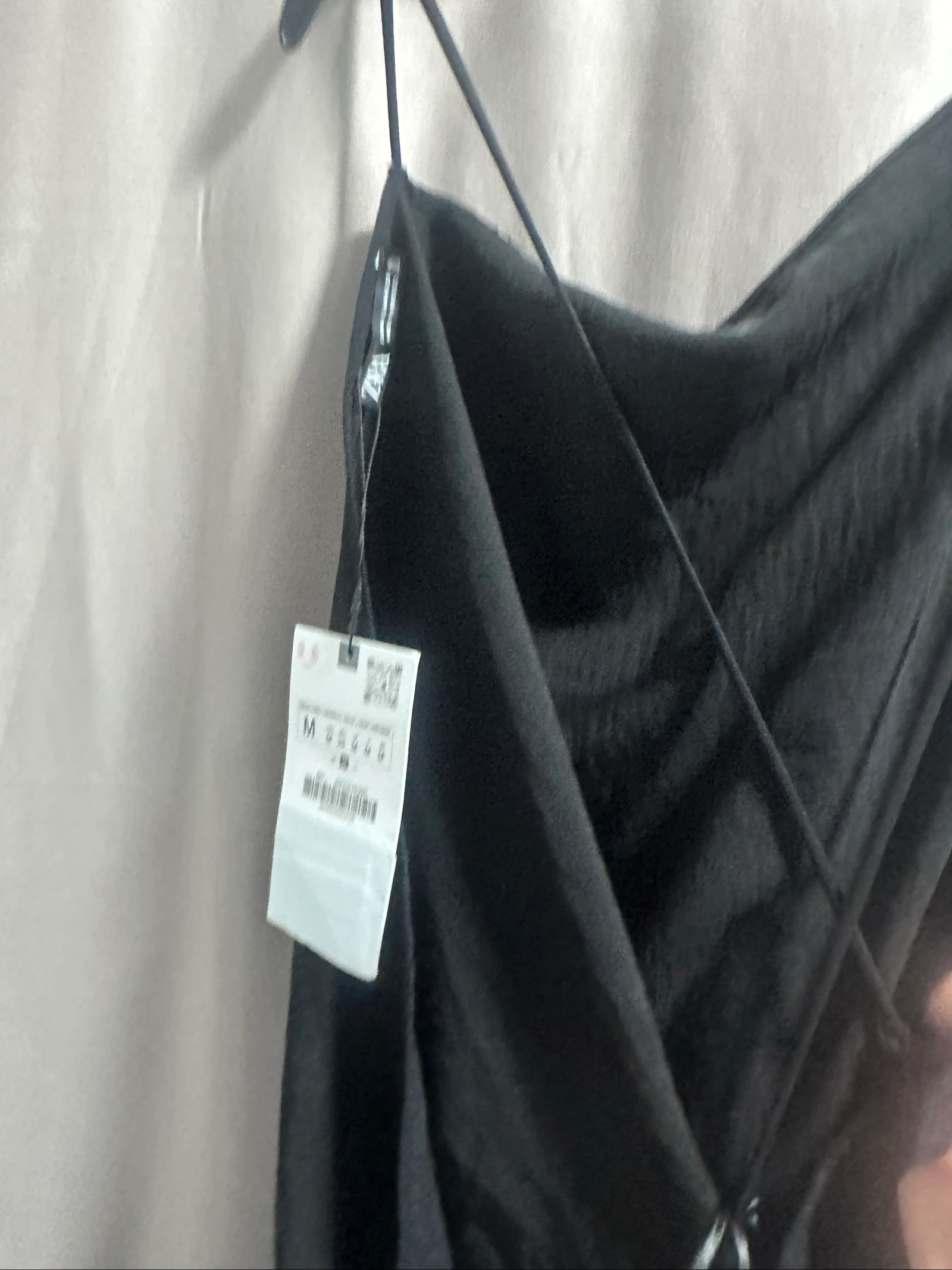 Lange zwarte Zara-jurk met split rug, crisscross – photo 2
